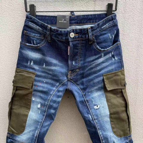 Spodnie Dsquared niebieskie slim fit Spodnie Dsquared niebieskie slim fit