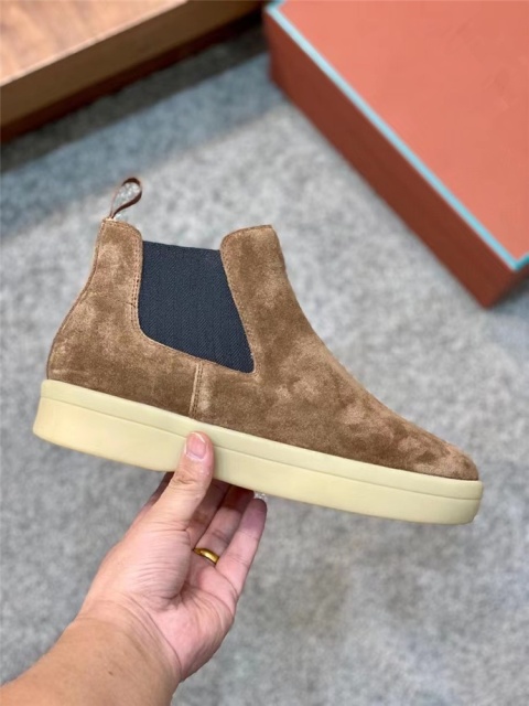 Buty wsuwane botki męskie śniegowce Loro Piana