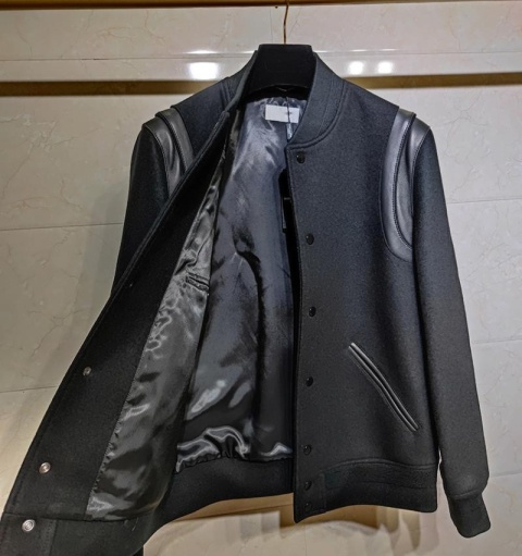 Kurtka męska bejsbolowa bamberka Saint Laurent