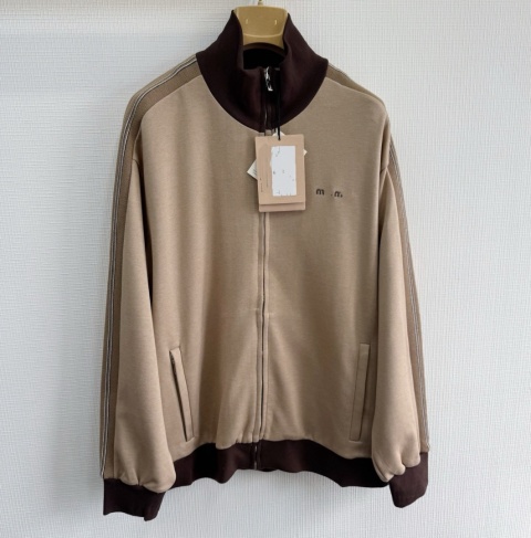 Bluza kurtka MiuMiu kołnierz stojący, bawełna