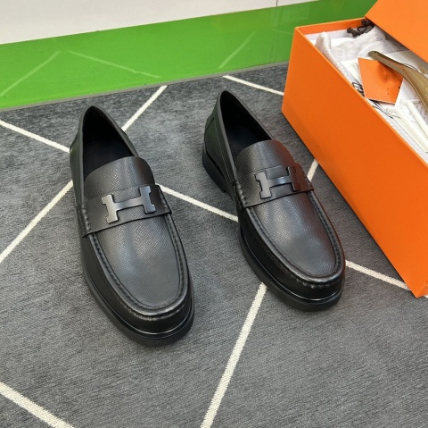 Mokasyny skórzne Hermes