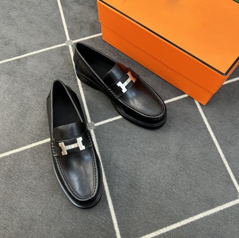 Mokasyny skórzne Hermes