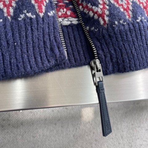 Sweter Loewe - kardigan wełniany zapinany na zamek