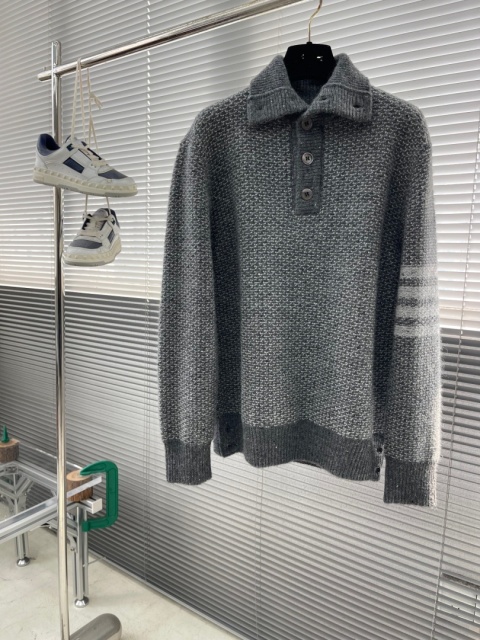 Sweter wełniany polo Thom Browne