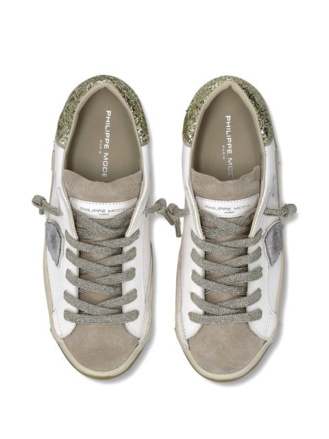 Buty Philippe Model Paris PRSX · unisex „dirty sneakers” · złoty tył · skóra naturalna