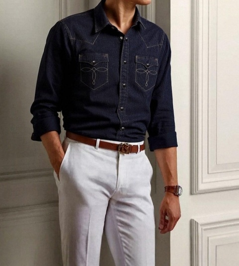 Koszula męska denimowa Ralph Lauren slim fit