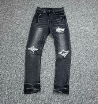 Spodnie Amiri Ciemno - Szare Slim fit