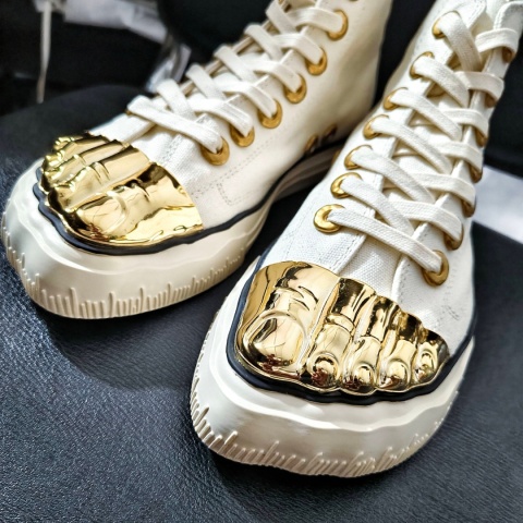 Trampki Schiaparelli High‑Top Canvas Gold Edition