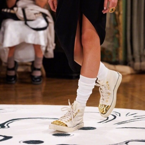 Trampki Schiaparelli High‑Top Canvas Gold Edition