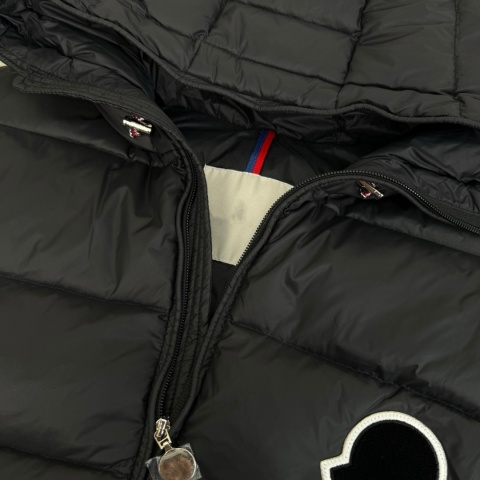 Męski/Unisex bezrękawnik puchowy, lekki, z kapturem, kamizelka Moncler