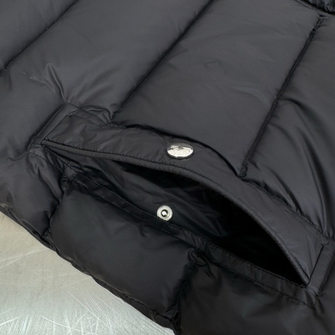 Męski/Unisex bezrękawnik puchowy, lekki, z kapturem, kamizelka Moncler