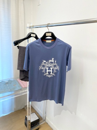 Koszulka męska t-shirt Hermes z jedwabistej bawełny