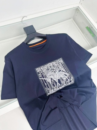 Koszulka męska t-shirt Hermes Silky Cotton Tee