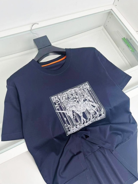 Koszulka męska t-shirt Hermes Silky Cotton Tee