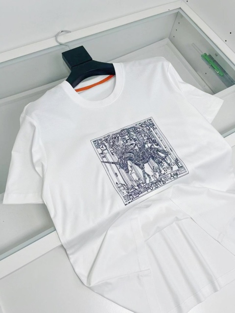 Koszulka męska t-shirt Hermes Silky Cotton Tee