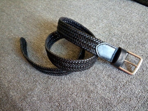 Pasek Ralph Lauren Pleciony 100% skóra licowa Uniwersalny casual