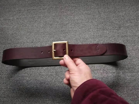 Pasek Ralph Lauren Kawa brąz 100% skóra naturalna