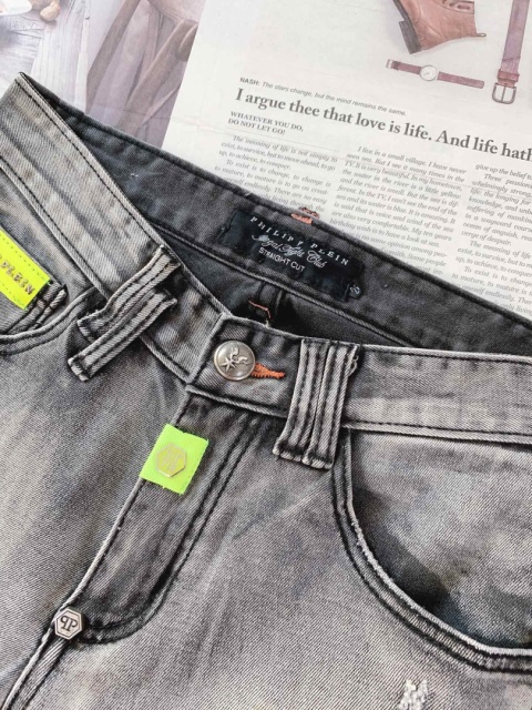 Spodenki jeansowe Philipp Plein Light Grey