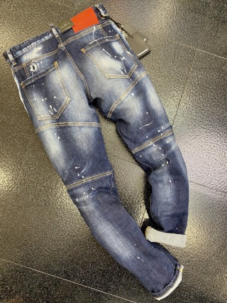 Spodnie męskie Dsquared slim fit ciemno niebieskie