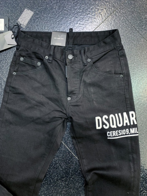 Spodnie męskie Dsquared slim fit Czarny denim jeans