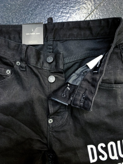 Spodnie męskie Dsquared slim fit Czarny denim jeans