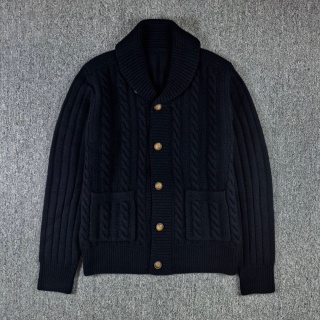Sweter kardigan Ralph Lauren Deep Navy 100% wełna