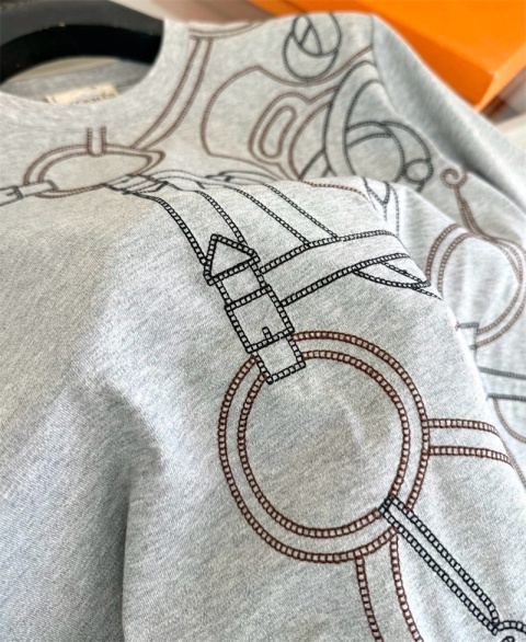 Koszulka Hermes 2026 Wiosna Pure Cotton Loose Fit