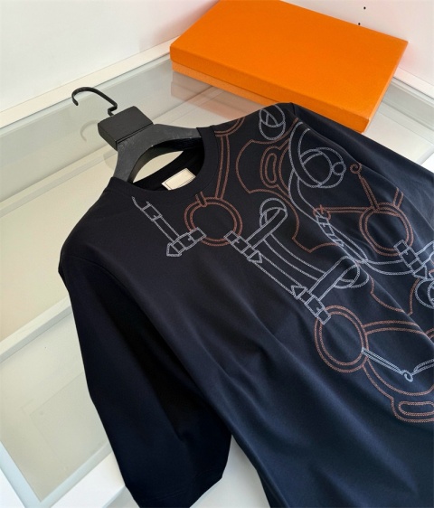 Koszulka Hermes 2026 Wiosna Pure Cotton Loose Fit