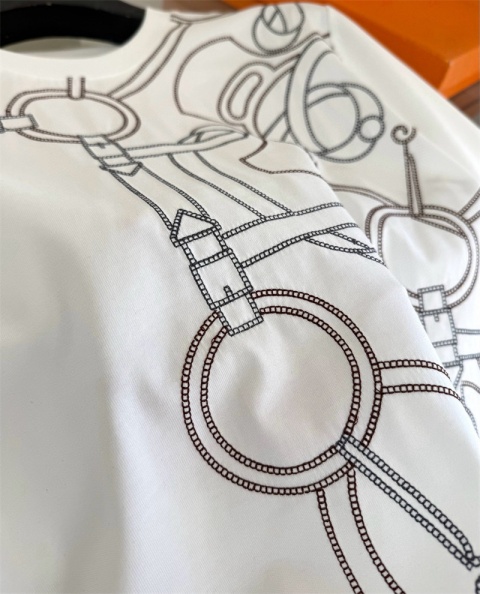 Koszulka Hermes 2026 Wiosna Pure Cotton Loose Fit