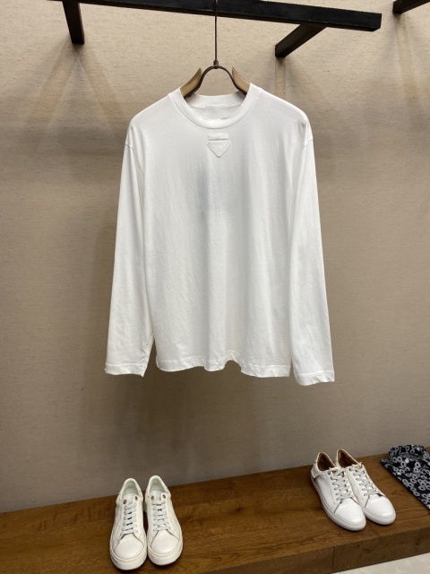 Koszulka t-shirt Prada bawełniana long‑sleeve