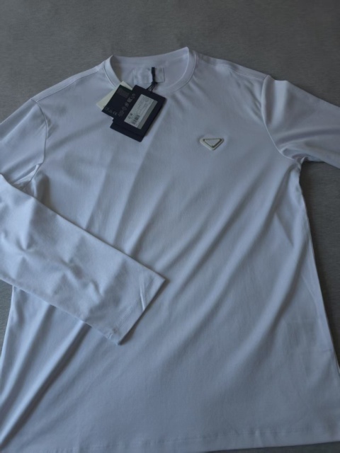 Koszulka t-shirt Prada Silky Cotton Long‑Sleeve long‑sleeve