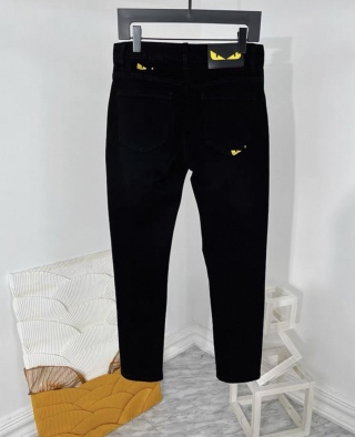 Spodnie Fendi Black Edge Slim Denim