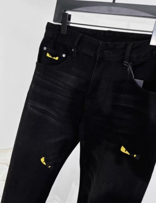 Spodnie Fendi Black Edge Slim Denim