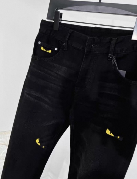Spodnie Fendi Black Edge Slim Denim