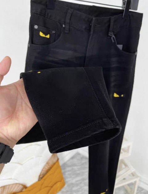 Spodnie Fendi Black Edge Slim Denim