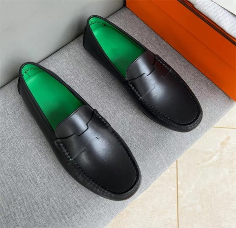 Mokasyny skórzne Loafersy Hermes