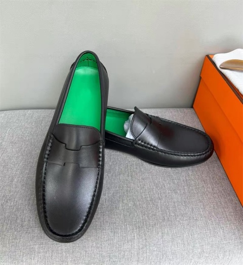 Mokasyny skórzne Loafersy Hermes