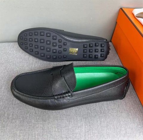Mokasyny skórzne Loafersy Hermes