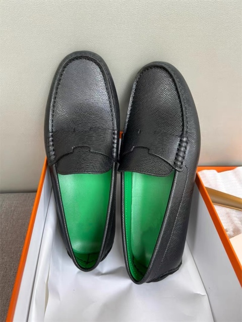 Mokasyny skórzne Loafersy Hermes