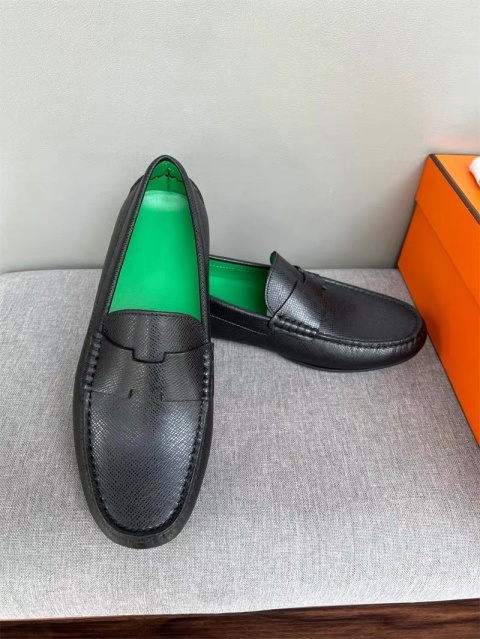 Mokasyny skórzne Loafersy Hermes