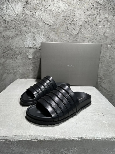 Męskie klapki skórzaane - sandały RICK OWENS
