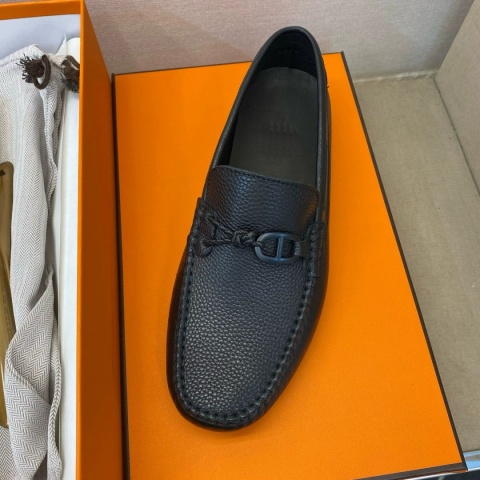 Mokasyny skórzne Loafersy Hermes