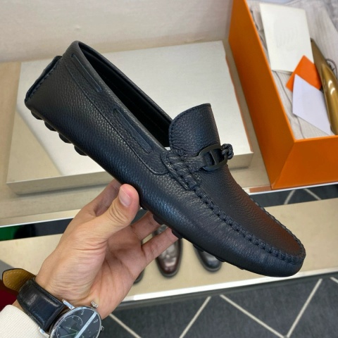 Mokasyny skórzne Loafersy Hermes