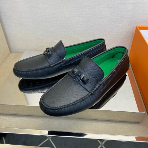 Mokasyny skórzne Loafersy Hermes