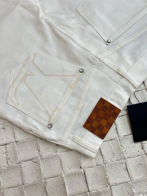 Spodnie męskie białe Louis Vuitton
