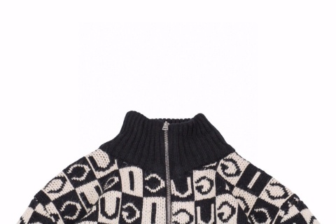 Sweter zapinany na zamek w szachownicy Gucci